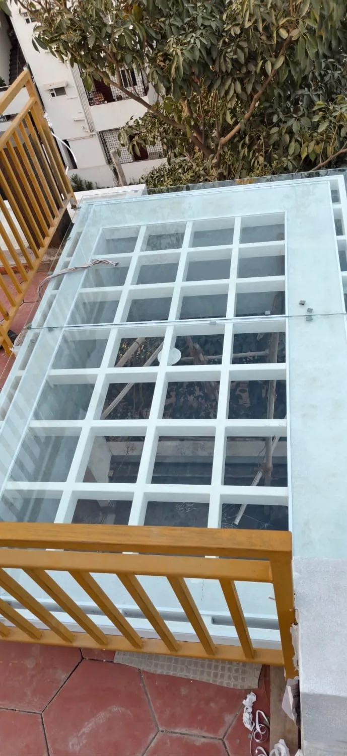 Custom decorative glass installation in Bangalore